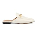 white gucci princetown slippers