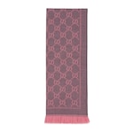 Graphite GG Jacquard Pattern Knitted Scarf | GUCCI® US