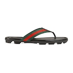 Tongs en cuir et ruban Web