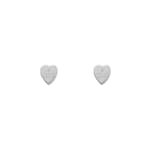 Boucles d’oreilles siglées en forme de cœur 