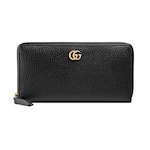 ダブルG ジップアラウンドウォレット ・ブラック レザー | GUCCI公式