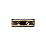 18k yellow gold and black