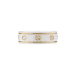 18k yellow gold and white