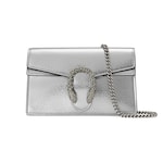 silver lamé leather