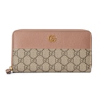 pink leather and GG Supreme