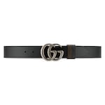 black/brown leather
