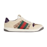 pelle beige e tessuto GG