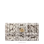 ベージュ スネークレザー 