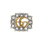 Broche de Doble G de Metal con Cristales 