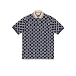 dark blue cotton piquet