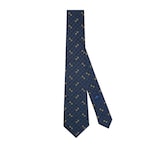 GG silk jacquard tie in dark blue and light blue | GUCCI® US