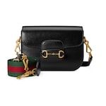 Gucci Horsebit 1955 small shoulder bag in black leather | GUCCI® US