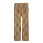 Pantalon en toile en mélange de lin GG
