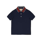 Kinder-Poloshirt aus Baumwolle mit Web