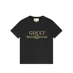 GUCCI ロゴ ウォッシュドオーバーサイズ Tシャツ ・ブラック
