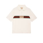Polo bambino in cotone con Web