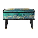 tessuto jacquard blu