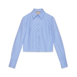 Bluse aus Oxford-Baumwolle mit GG Supreme-Motiv 