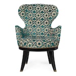 jacquard de terciopelo azul