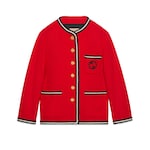 Tweed jacket with Round Interlocking G