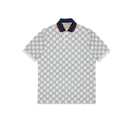 white and blue cotton piquet