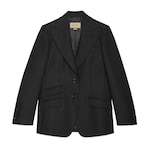 Chaqueta de jacquard de lana con GG