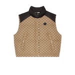 Gilet piumino in tessuto di cotone GG 