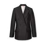 Double-breasted wool silk jacket