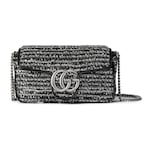 black and silver tweed