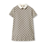 Children's GG canvas dress in beige and blue | GUCCI® US