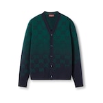 GG インターシャ ウール カーディガングレー | GUCCI公式