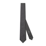 大人気新品をすべて in tie jacquard silk Horsebit black US GUCCI® | grey dark and 小物