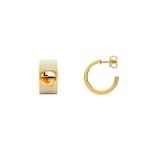 ivory, gold-toned metal