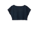 Top de encaje con flores y Doble G