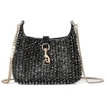 crystal and black leather 