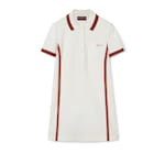 Vestido tipo polo de piqué y crepé de algodón