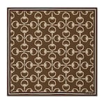 専用GUCCI ハンカチ 日本限定 ホースビット プリント コットン ハンカチ ・ブラウン