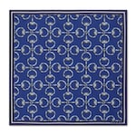 ハンカチ(GUCCI)2枚セット 日本限定 ホースビット プリント コットン ハンカチ ・ブルー