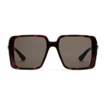 Square frame sunglasses in tortoiseshell | GUCCI® US