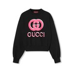 豪華で新しい Printed cotton jersey sweatshirt in black | GUCCI® US 香水(男性用)