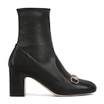 black stretch leather