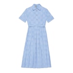 Cotton poplin midi dress