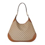 beige and dark brown GG canvas