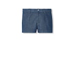 Shorts a vita bassa in denim con Morsetto