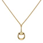 Gucci Horsebit 18k long chain necklace
