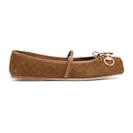 light brown mini GG suede