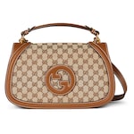 beige and dark brown GG canvas