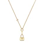 Chain necklace with bag pendant