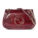 Pythonleder in Rosso Ancora Rot