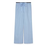 Printed cotton poplin trousers